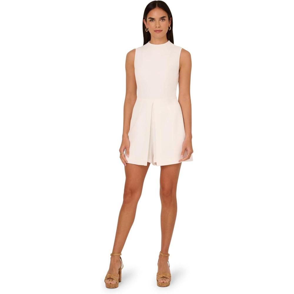 imageAdrianna Papell Womens Peplum RomperIvory