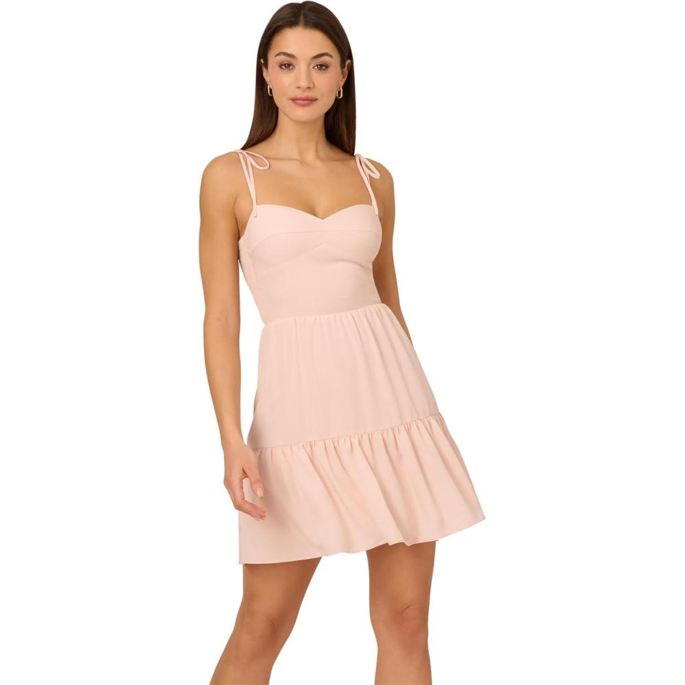 imageAdrianna Papell womens Flounce Hem Short DressJoyful Blush