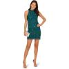 Adrianna Papell Sleeveless 3D Floral Beaded Shift Dress