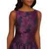 Adrianna Papell Sleeveless Floral Jacquard Drop Waist Short Dress