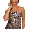 Adrianna Papell Strapless Sequin Midi Sheath Dress