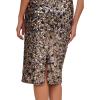Adrianna Papell Strapless Sequin Midi Sheath Dress