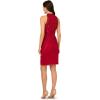 Adrianna Papell Womens Bead Mock Halter Dress(Cranberry)