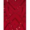 Adrianna Papell Womens Bead Mock Halter Dress(Cranberry)