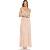 Adrianna Papell Women’s Beaded Blouson Dress(Blush)
