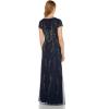 Adrianna Papell Womens Beaded Blouson Dress(Midnight)