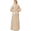Adrianna Papell Women’s Beaded Blouson Dress(Nude)