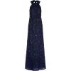 Adrianna Papell Women’s Beaded Halter Gown(Light Navy)