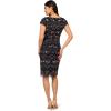 Adrianna Papell Womens Beaded Sheath Dress(Navy/Rosegold)