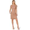 Adrianna Papell Womens Beaded Sheath Dress(Rose Gold)