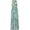 Adrianna Papell Women’s Chiffon Leaf Long Dress(Slate)