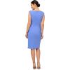 Adrianna Papell Women’s Crepe Draped Overlay Dress(Precious Peri)