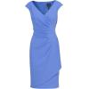 Adrianna Papell Women’s Crepe Draped Overlay Dress(Precious Peri)