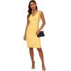 Adrianna Papell Women’s Crepe Draped Overlay Dress(Warm Sun)