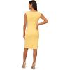 Adrianna Papell Women’s Crepe Draped Overlay Dress(Warm Sun)