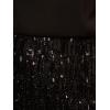 Adrianna Papell Women’s Fringe Sequin Mini Dress(Black)