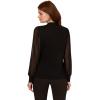 Adrianna Papell Women’s Low Bow Tie Front Sweater(Black)