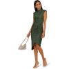 Adrianna Papell Women’s Metallic Knit Sleeveless Dress, Jungle
