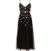 Adrianna Papell Womens Multi Floral Beaded Dress(Black Multi)