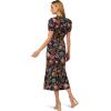 Adrianna Papell Womens Printed Midi Dress(Black Multi)