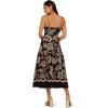 Adrianna Papell Womens Printed Midi Dress(Black/Ivory)