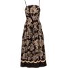 Adrianna Papell Womens Printed Midi Dress(Black/Ivory)