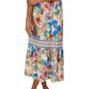 Adrianna Papell Womens Printed Midi Dress(Blue/Green Multi)