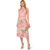 Adrianna Papell Womens Printed Midi Dress(Blush Multi)