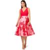 Adrianna Papell Womens Printed Midi Dress(Pink/Red Multi)
