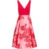 Adrianna Papell Womens Printed Midi Dress(Pink/Red Multi)