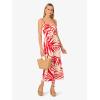 Adrianna Papell Womens Printed Midi Dress(Red/Ivory)