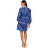 Adrianna Papell Womens Printed Short Dress(Blue Multi 1)