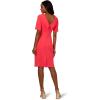 Adrianna Papell Womens Roll Neck Sheath with V Back(Beach Rose)