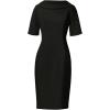 Adrianna Papell Womens Roll Neck Sheath with V Back(Black)