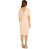 Adrianna Papell Womens Roll Neck Sheath with V Back(Blush)