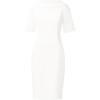 Adrianna Papell Womens Roll Neck Sheath with V Back(Ivory)
