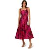 Adrianna Papell Womens Rose Jacquard Ankle Dress(Pink Multi)