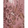 Adrianna Papell Womens Sequin Surplice Midi Dress(Dusty Rose)