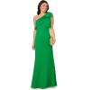 Adrianna Papell Womens Stretch Crepe Long Dress(Palm Leaf)
