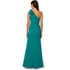 Adrianna Papell Womens Stretch Crepe Long Dress(Tempo Teal)