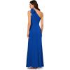 Adrianna Papell Womens Stretch Crepe Long Dress(Violet Cobalt)