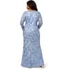 Adrianna Papell Womens Stretch Sequin Mermaid Gown(Electric Ice)