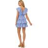 Adrianna Papell Womens Tiered Short Dress(Chambray Blue)