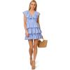 Adrianna Papell Womens Tiered Short Dress(Chambray Blue)