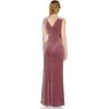 Adrianna Papell Womens Velvet Mermaid Gown(Antique Rose)