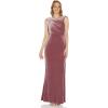 Adrianna Papell Womens Velvet Mermaid Gown(Antique Rose)