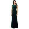 Adrianna Papell Womens Velvet Mermaid Gown(Hunter)
