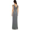 Adrianna Papell Womens Velvet Mermaid Gown(Silver)