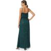 Adrianna Papell womens Beaded Tank Blouson Gown(Dusty Emerald)