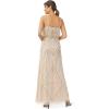 Adrianna Papell womens Beaded Tank Blouson Gown(Nude)
